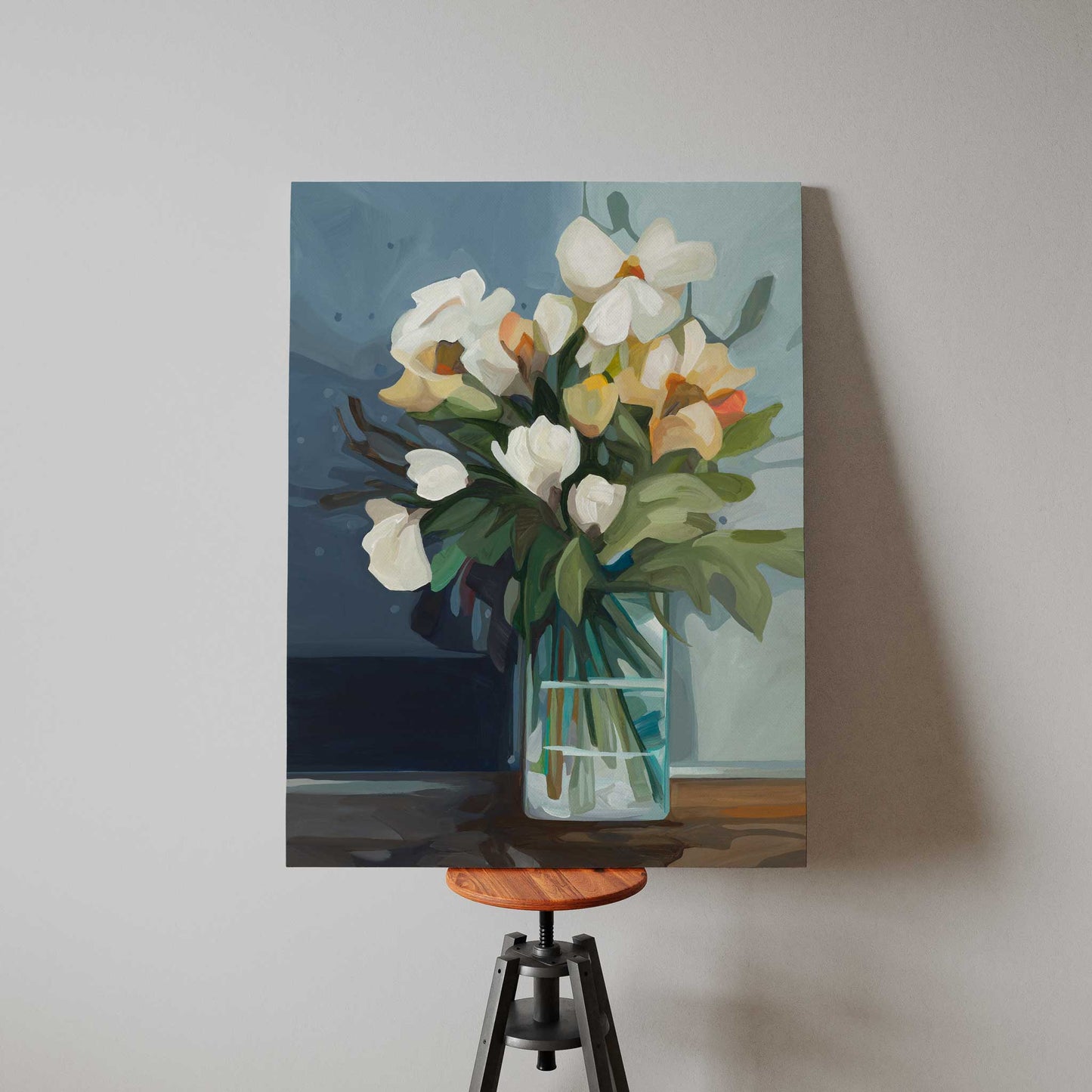 abstract floral canvas wall art print ophelia