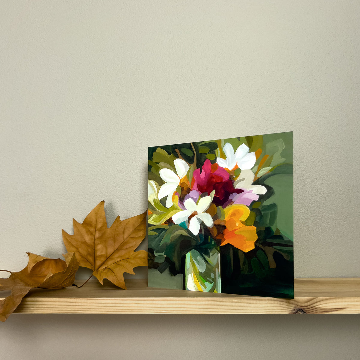 autumn floral greeting card