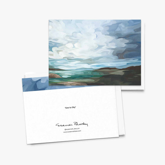 Fine art greeting cards featuring peaceful marshland and shoreline