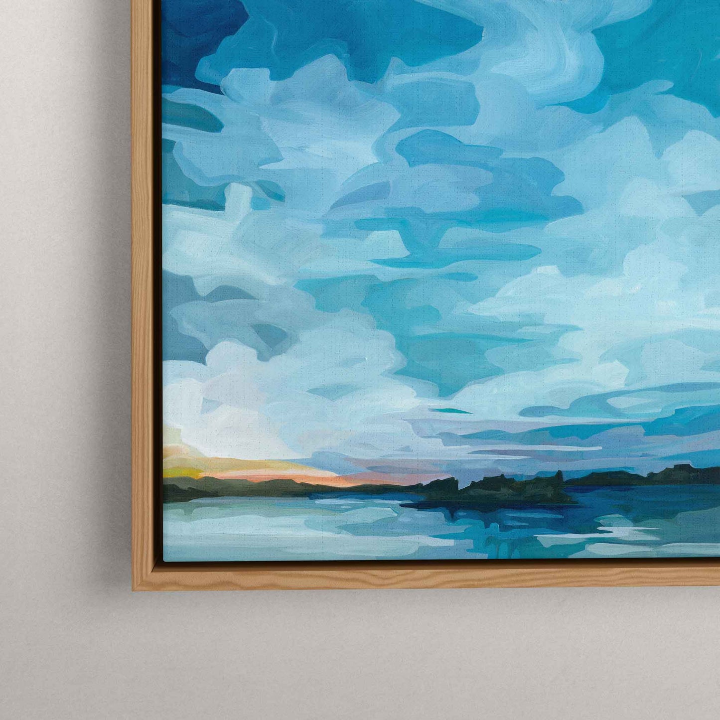 canvas art print blue hour lake painting canvas wall art