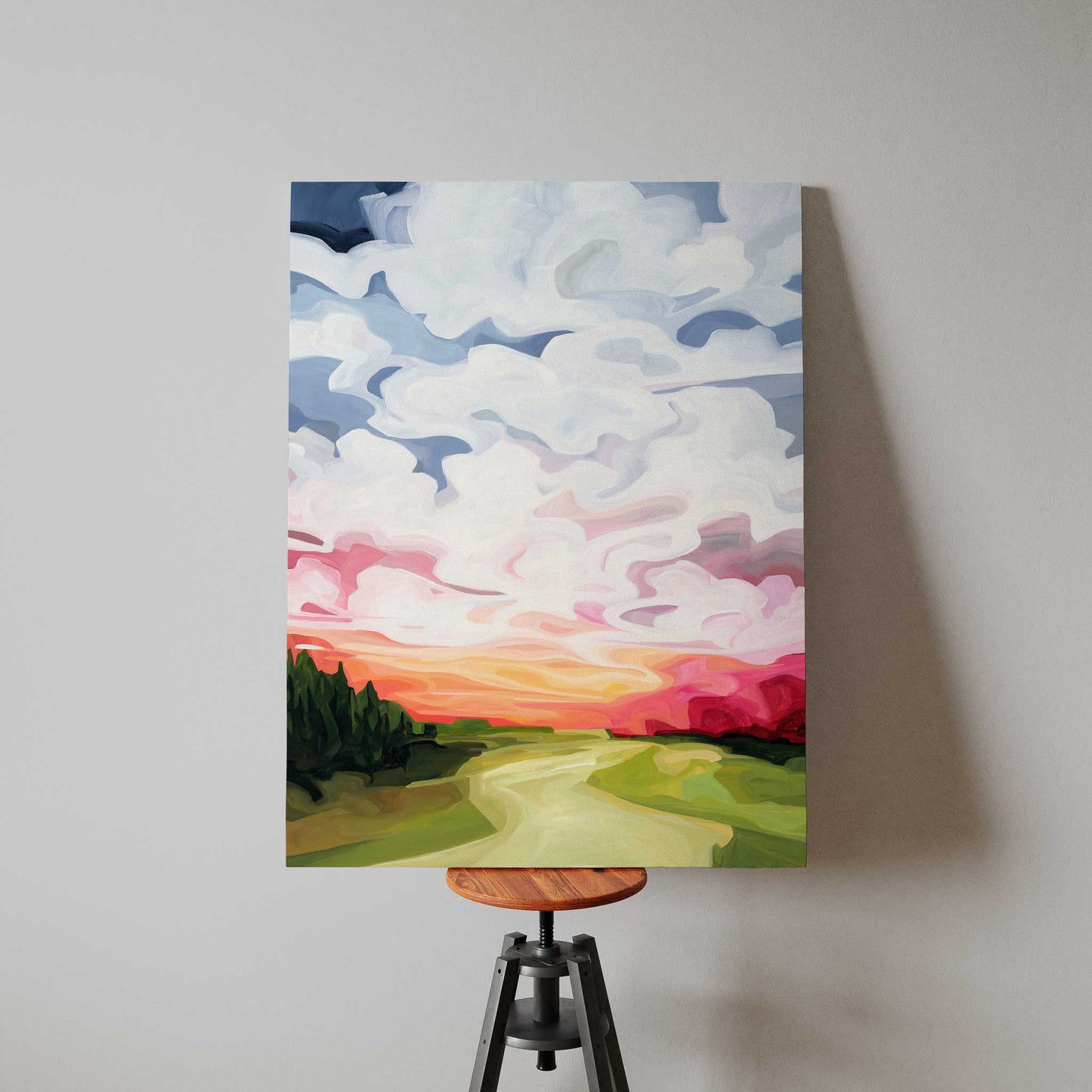 canvas wall art print of a sunrise painting