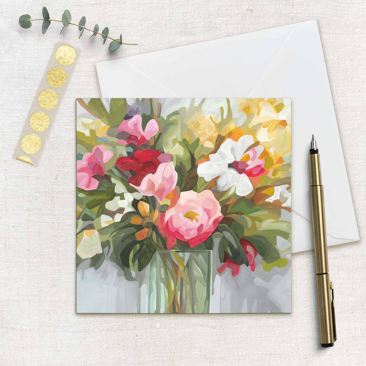 uk art card with flowers