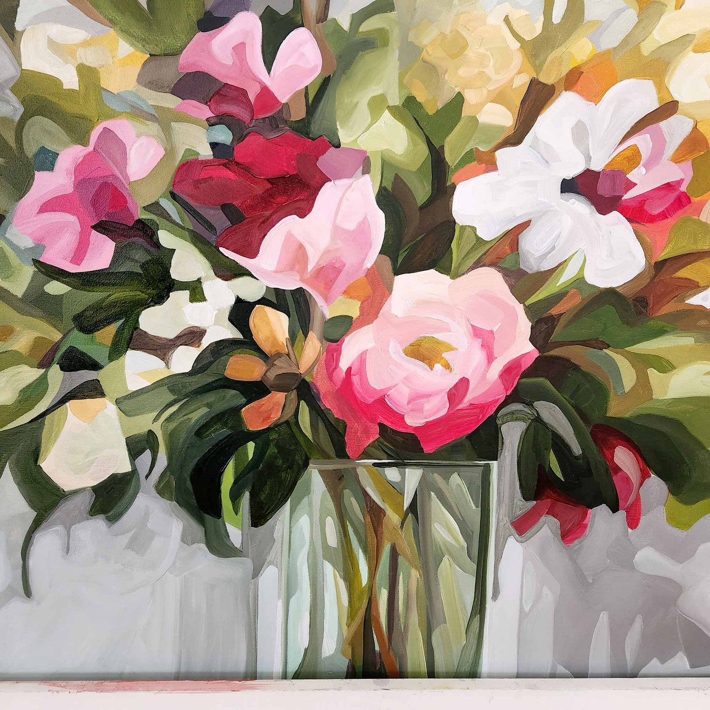 close up of a glorious flower painting