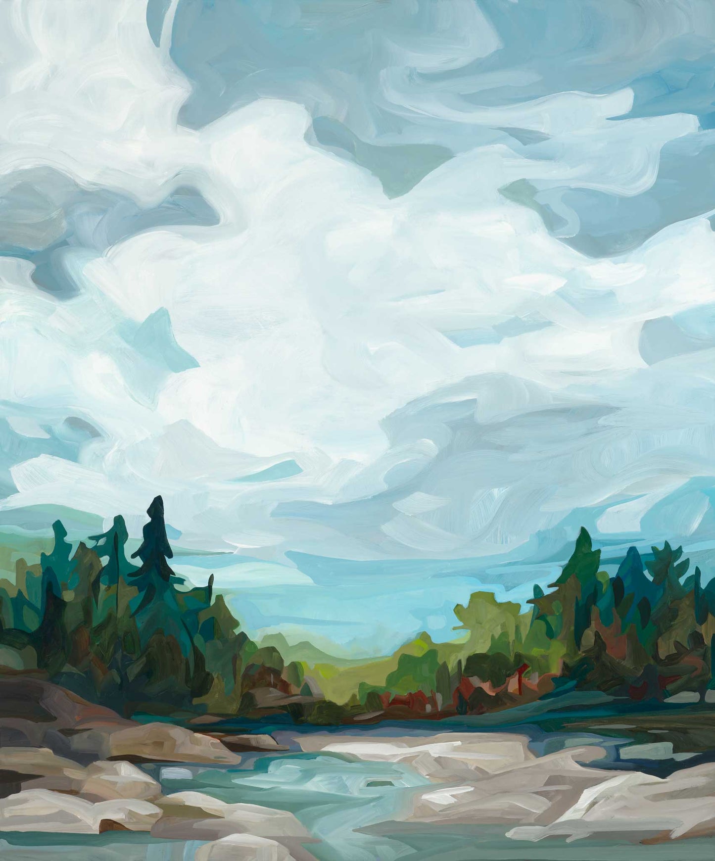 acrylic abstract landscape painting by Canadian abstract artist Susannah Bleasby