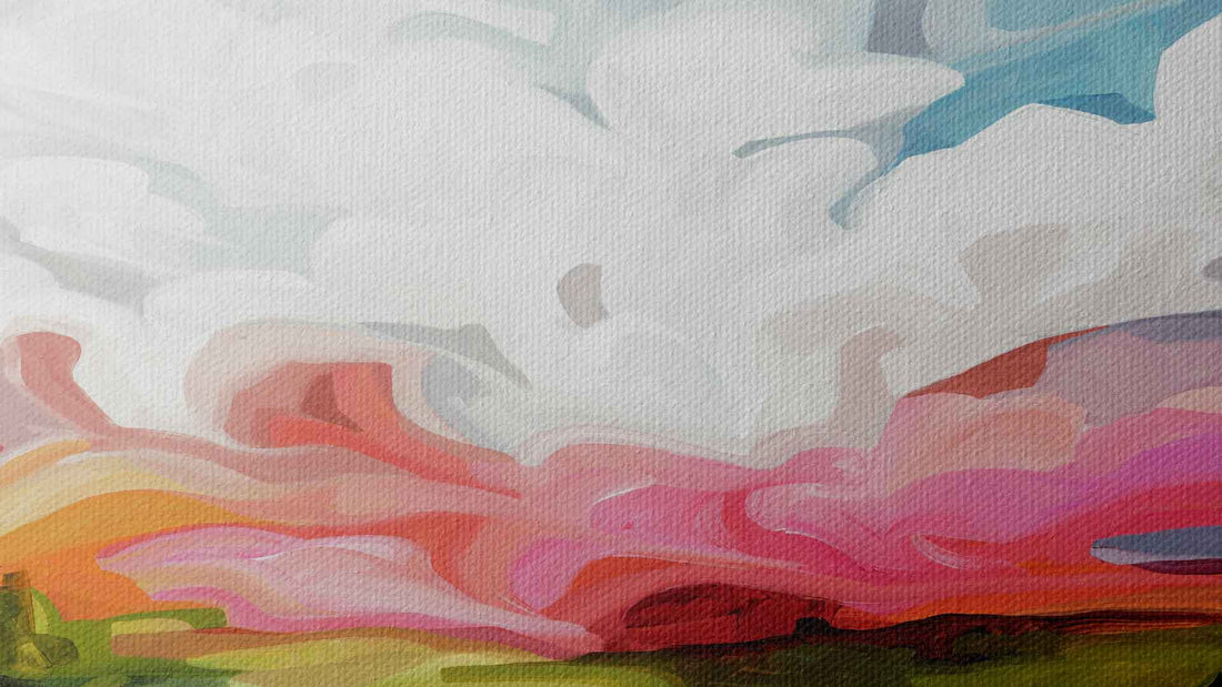 canvas wall art print of abstract sky painting