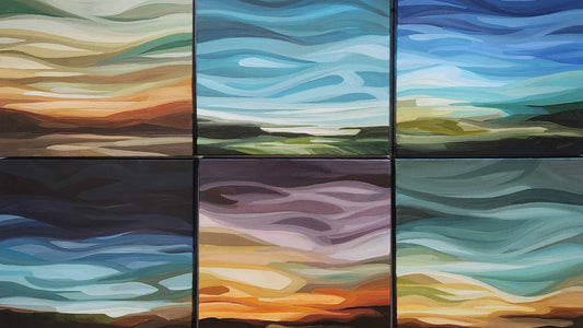 colorful abstract sky paintings collection