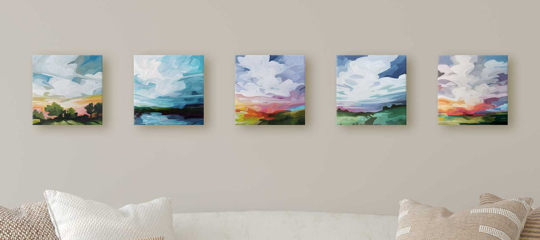 paintings of sky and abstract landscapes original painting for sale