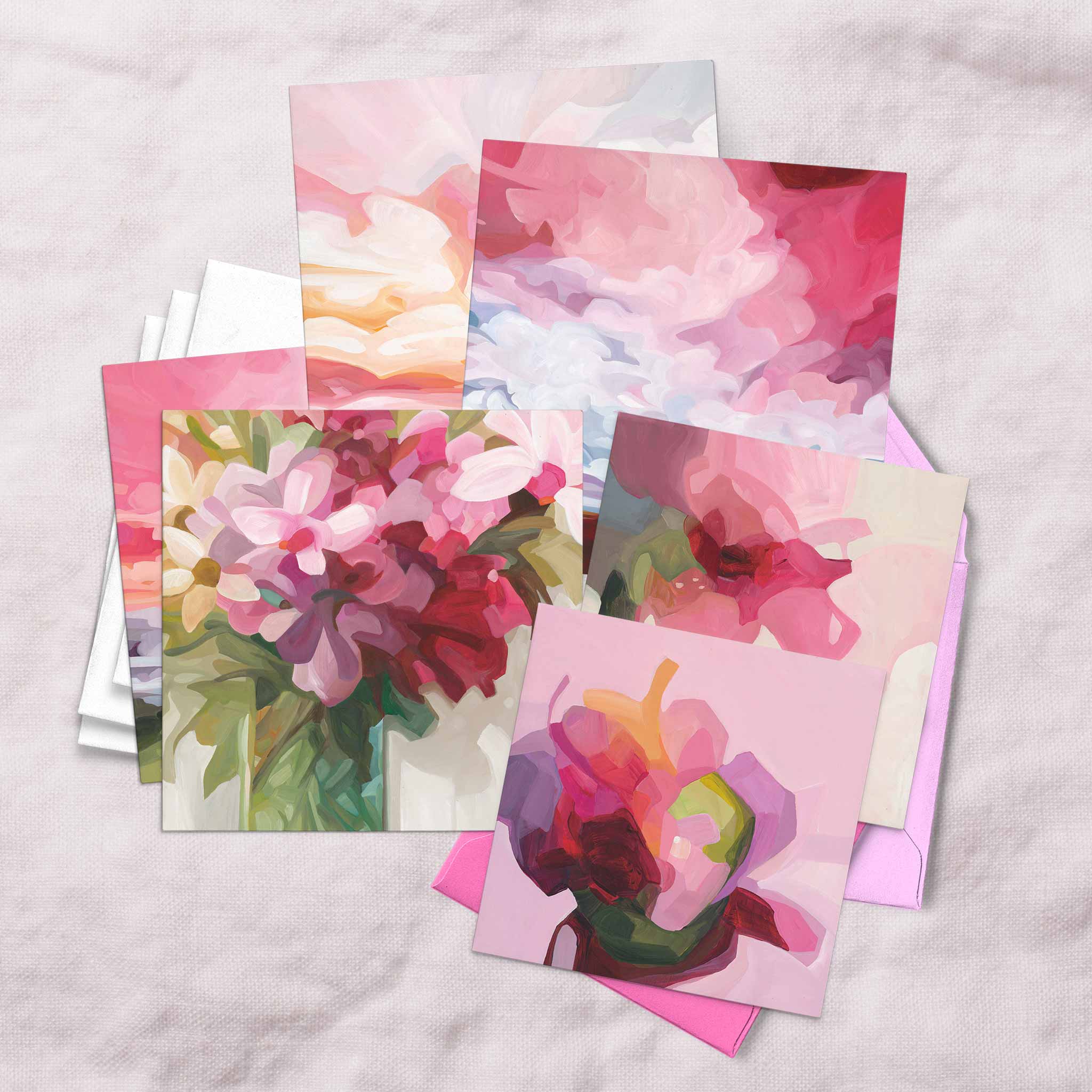 Pink Greeting Cards | Susannah Bleasby