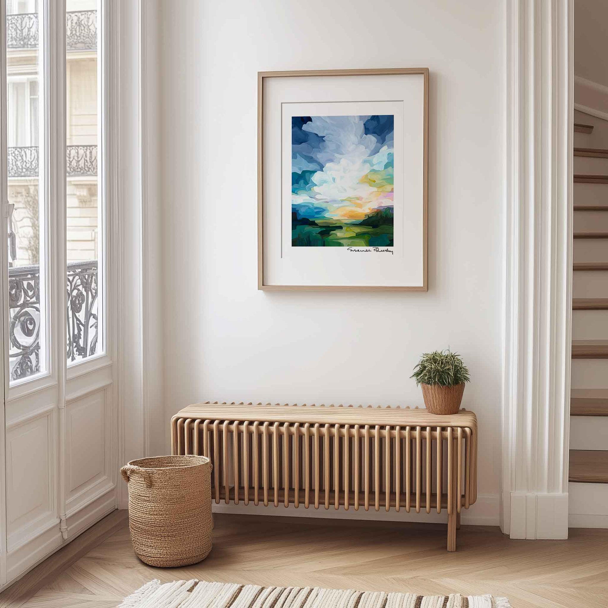 11x14 sunrise fine art print in hallway one fine day