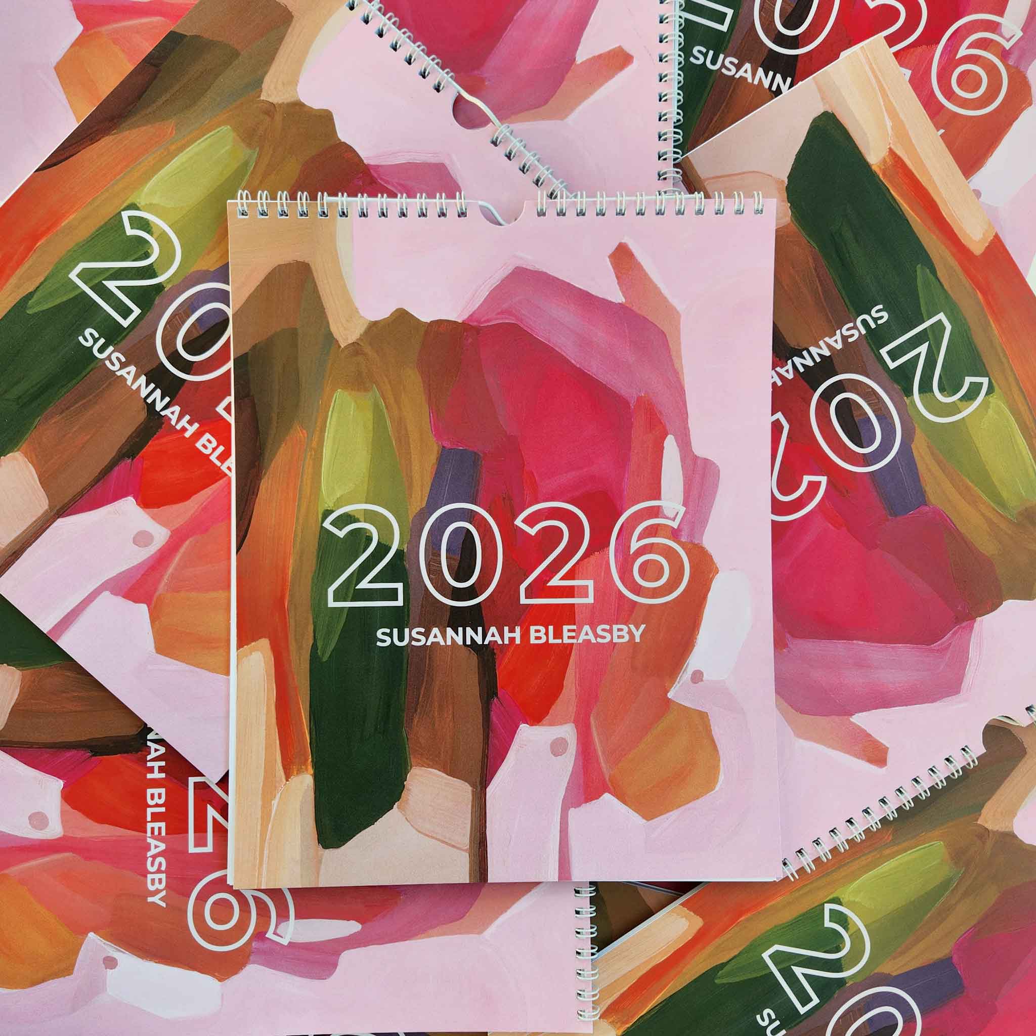 2026 wall calendar abstract art