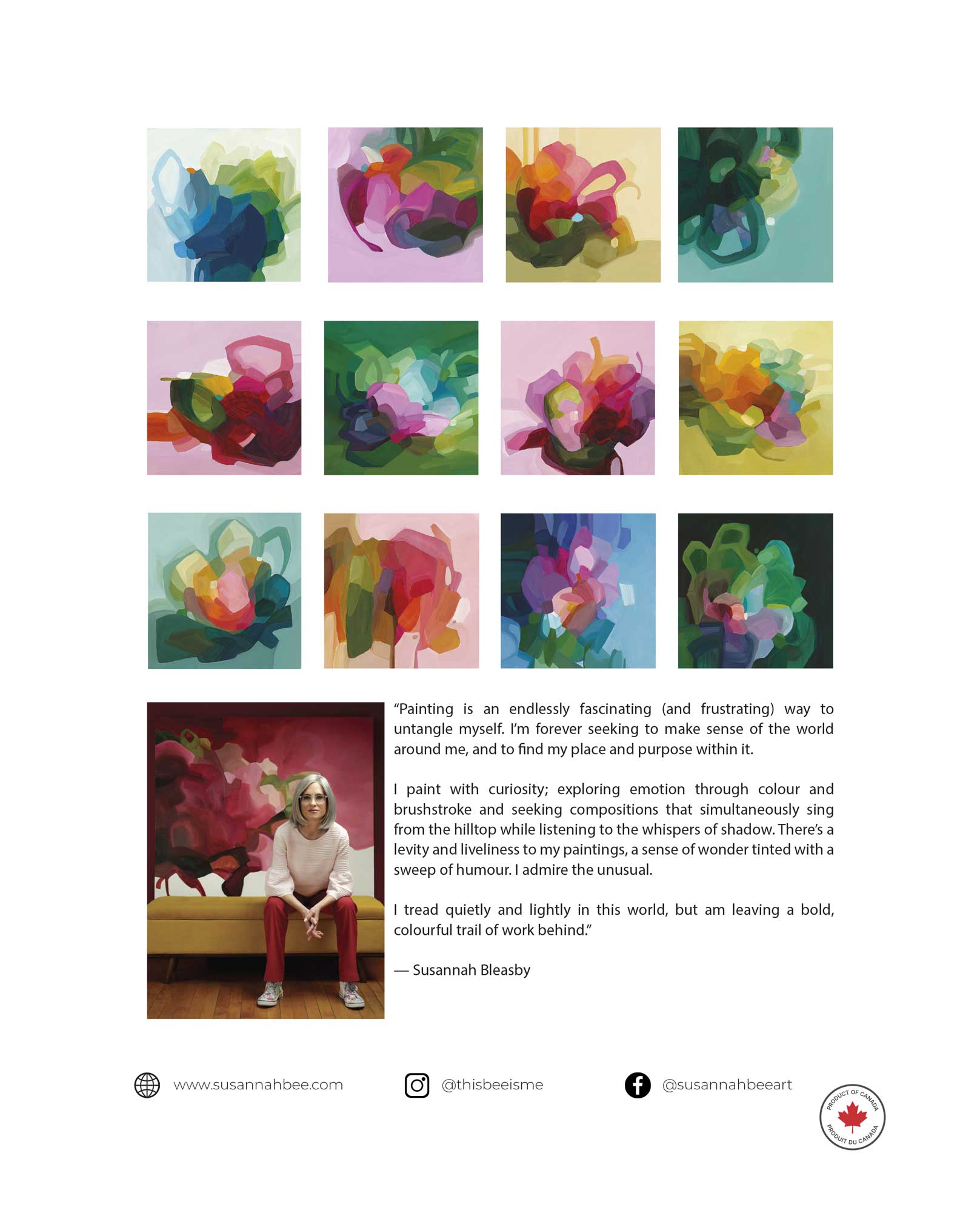 2026 wall calendar abstract art grid