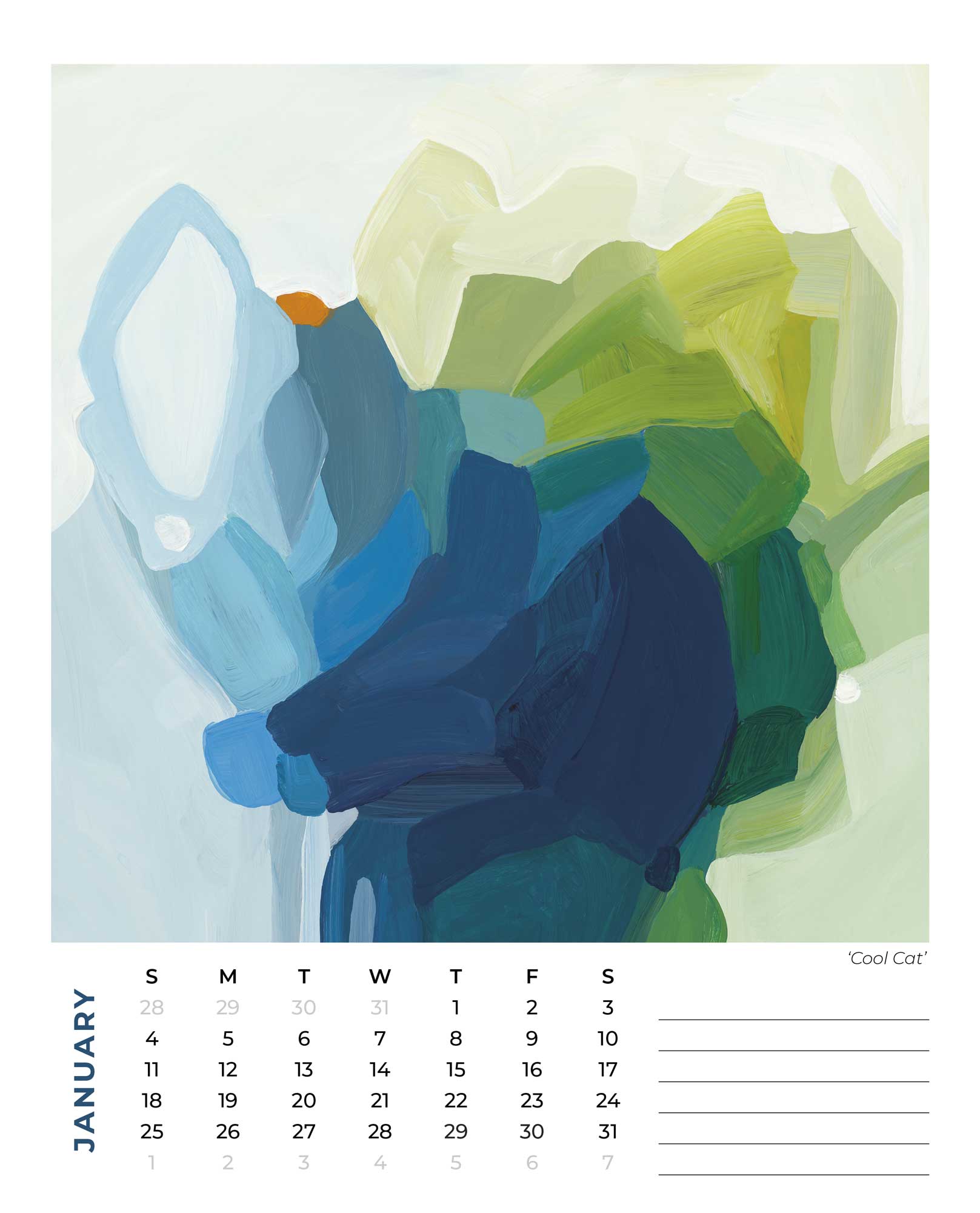 2026 wall calendar january