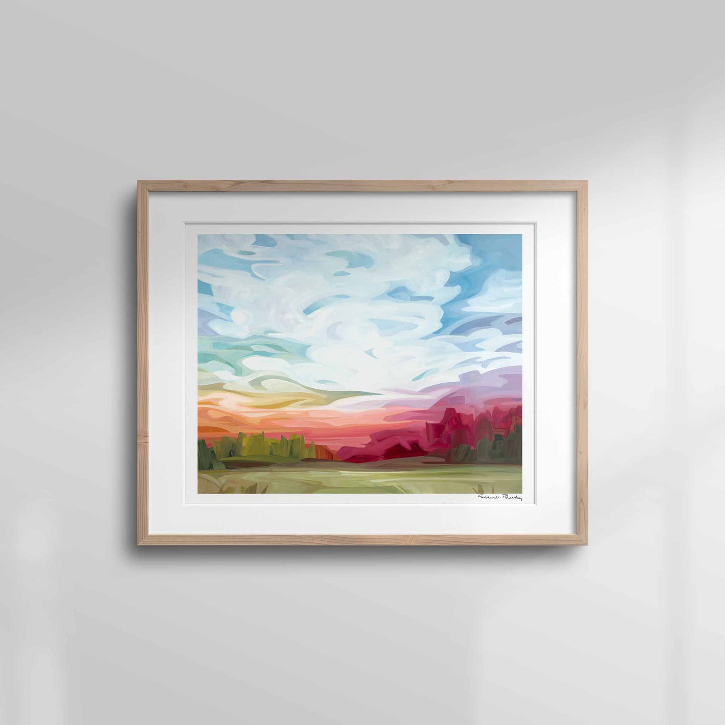 20x16 wall art print rainbow sunrise painting