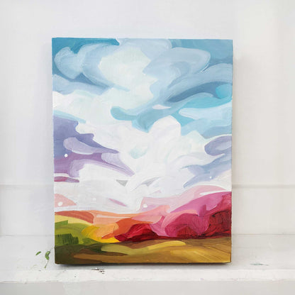 8x10 rainbow painting on wood board