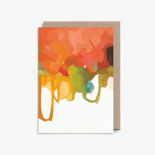 orange abstract art card