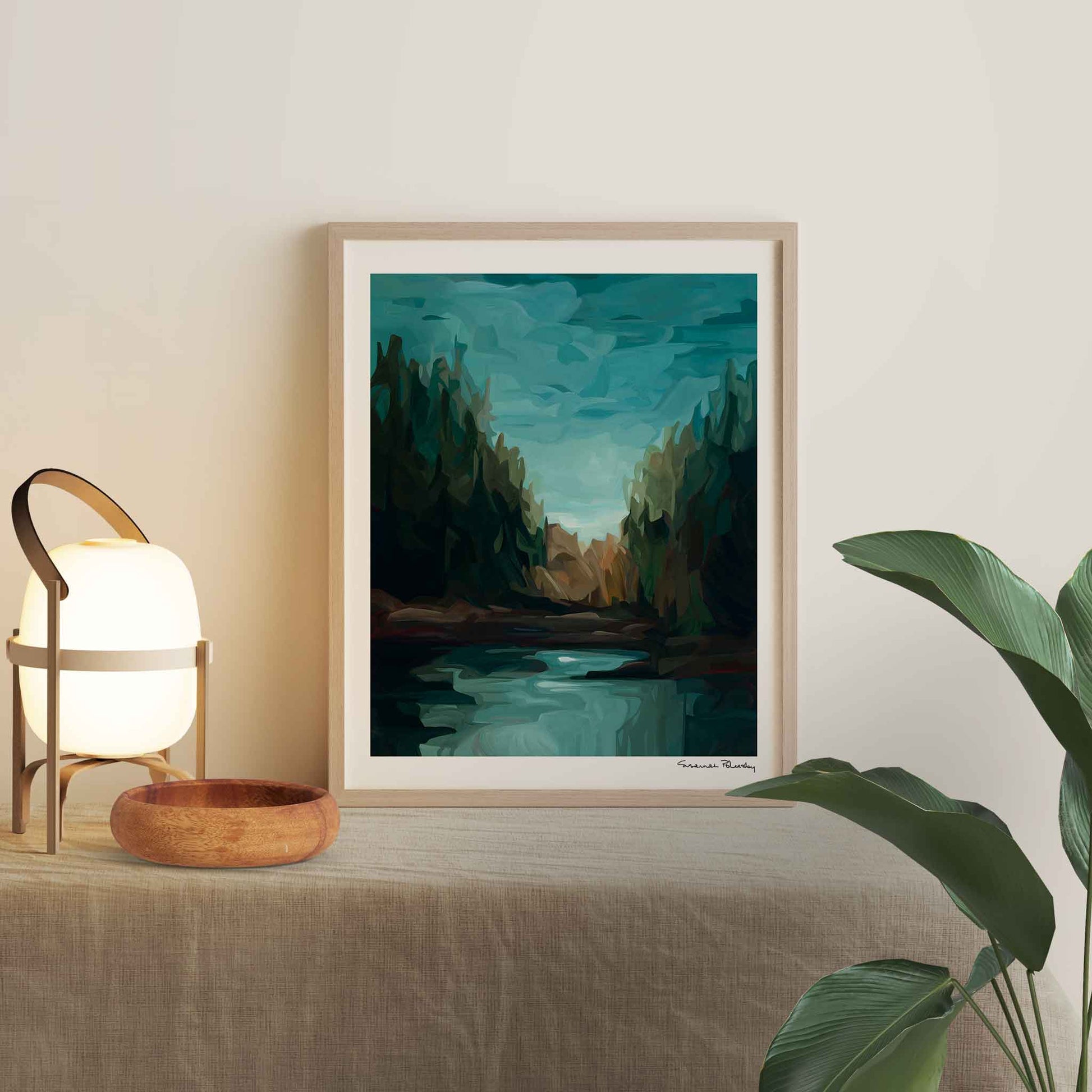 16x20 abstract forest painting fine art print