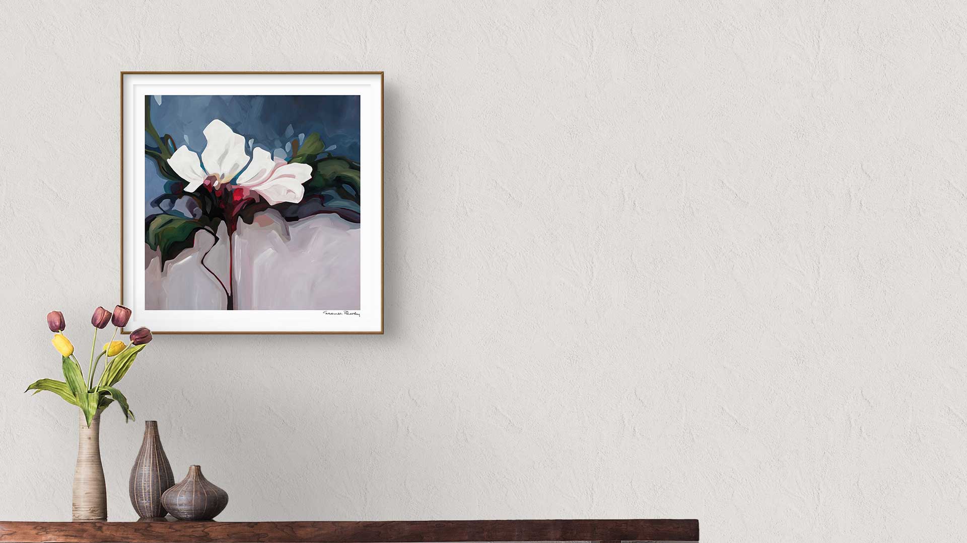 Contemporary floral wall art print