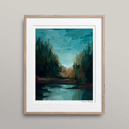 16x20 forest landscape fine art print of Dewpoint painting