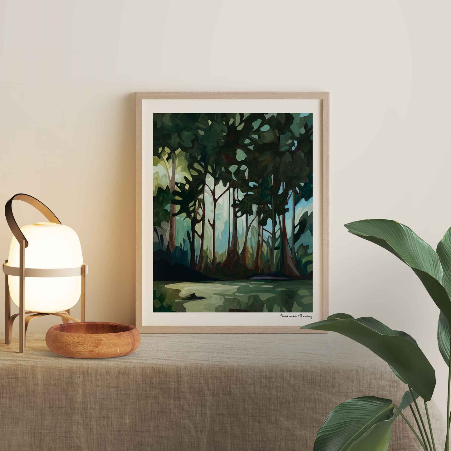 forest painting wall art 16x20