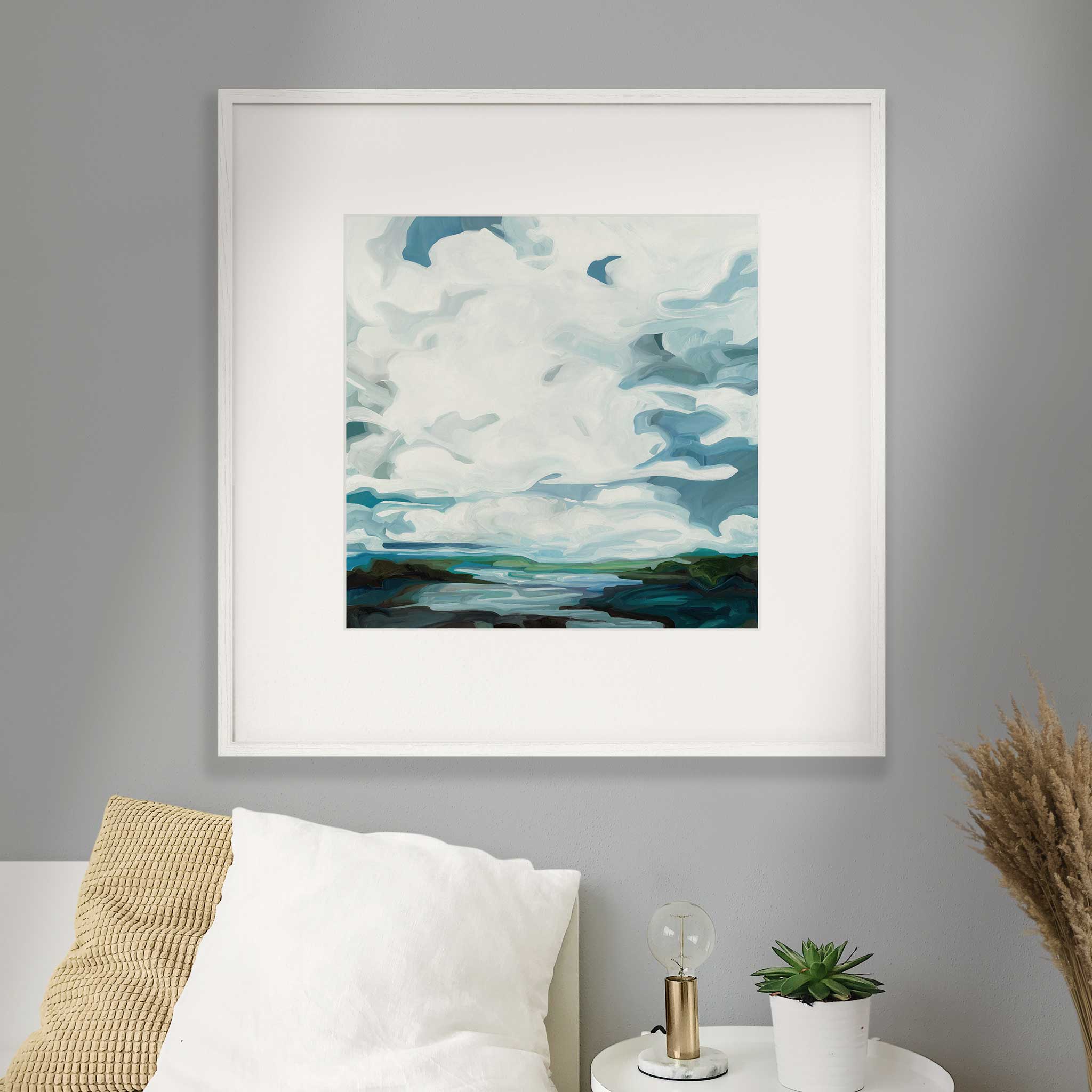 art print abstract landscape ocean view artwork for above couch