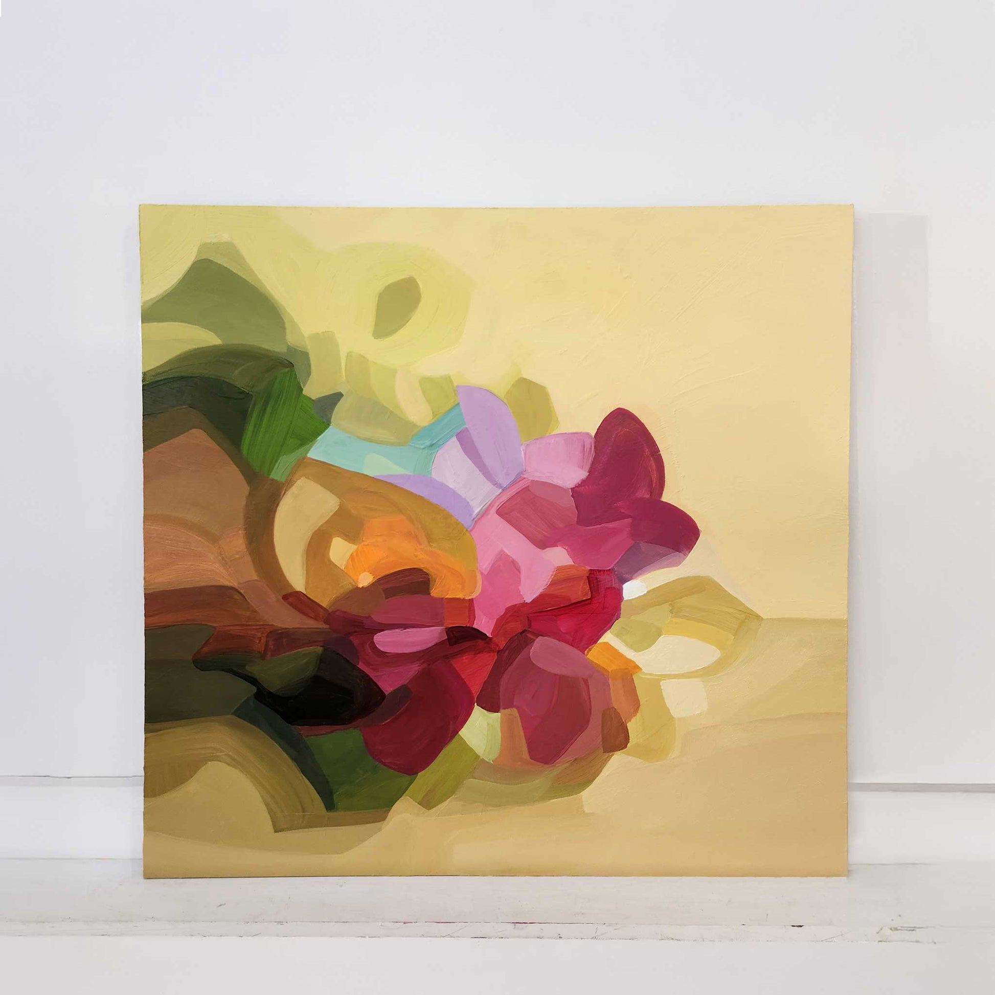 yellow abstract painting whirlybird