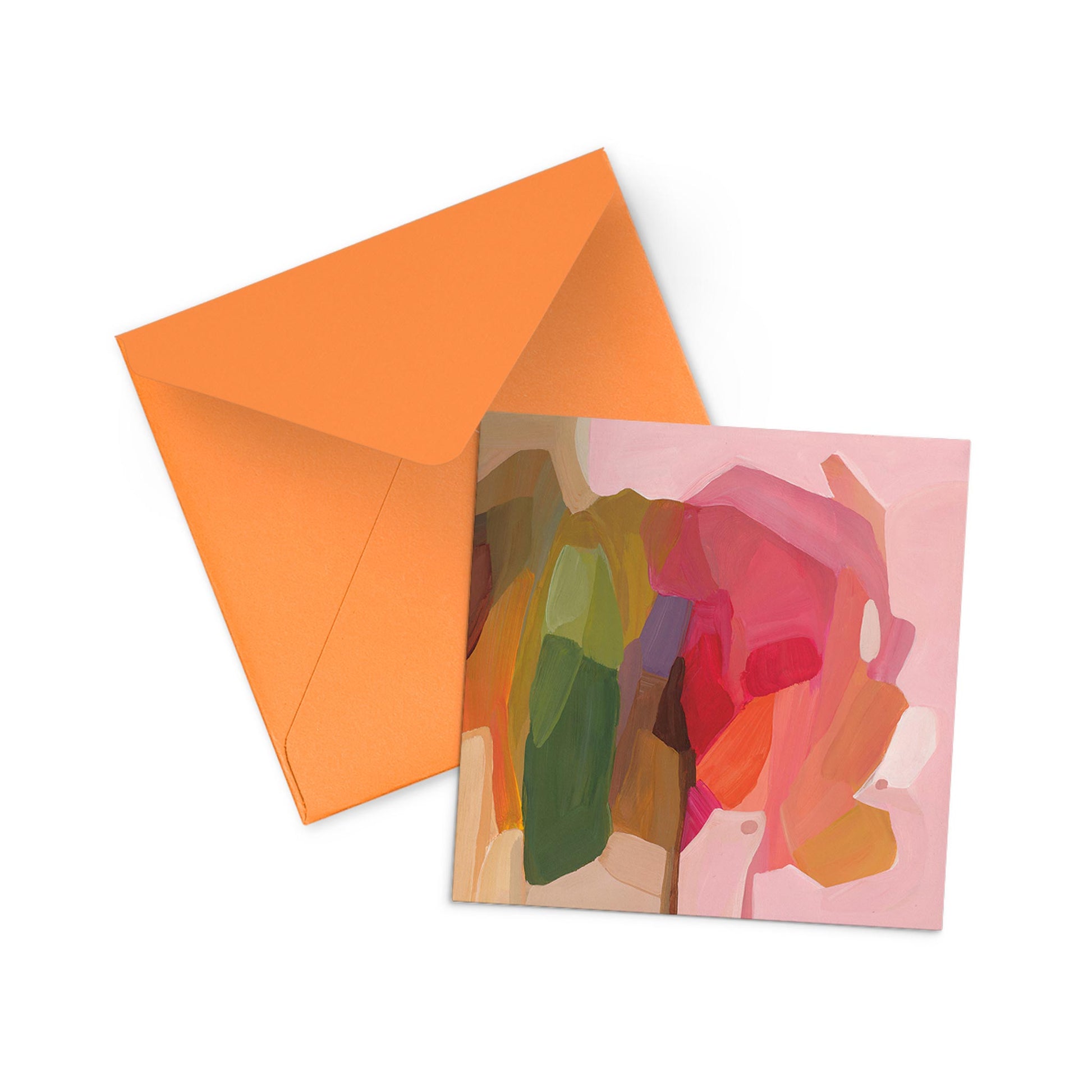 abstract art card uk with orange envelope
