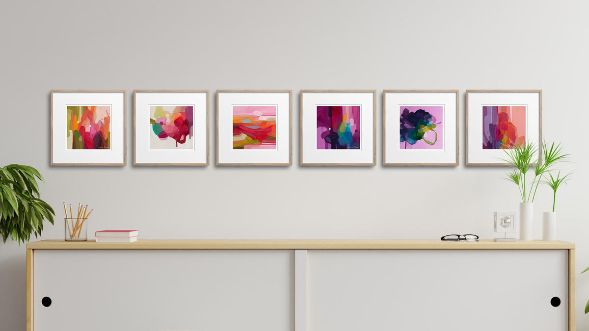 Abstract art gallery wall sets | Susannah Bleasby Art