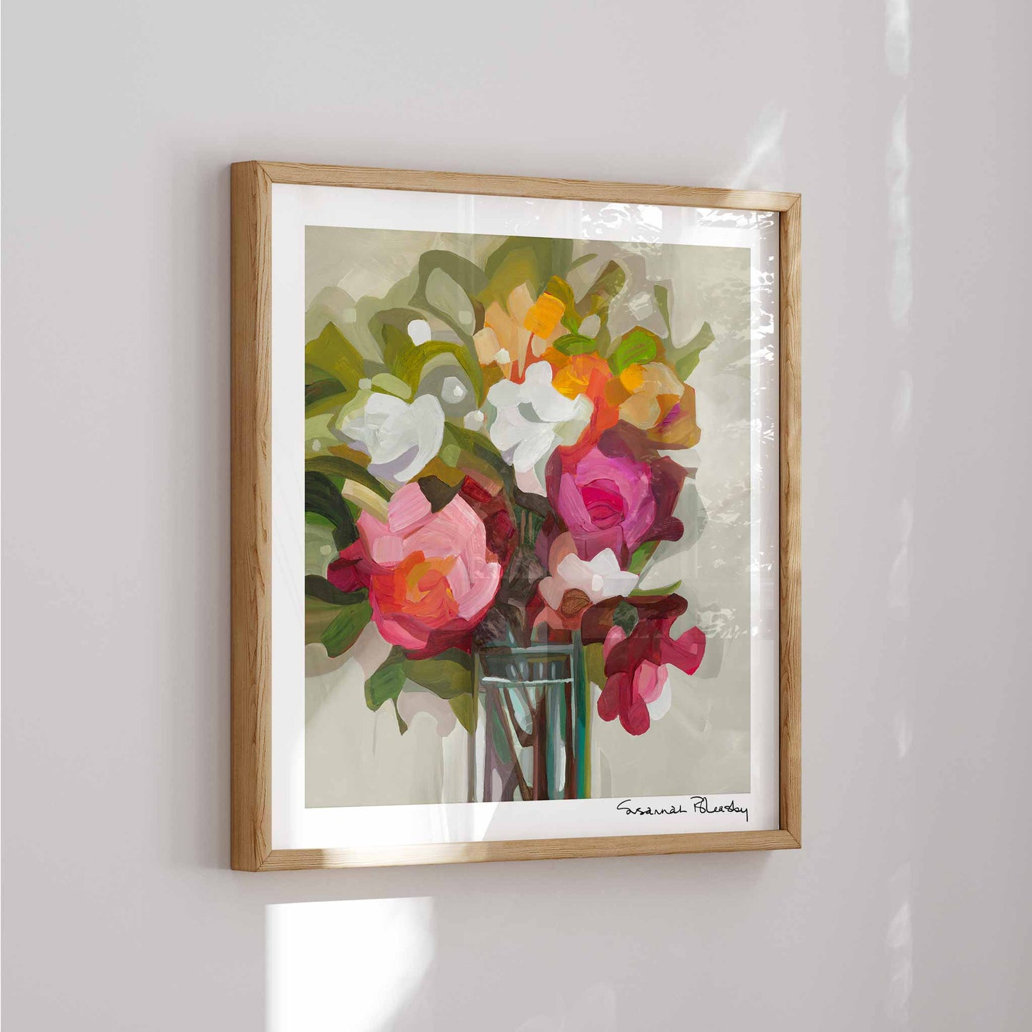 abstract floral bouquet art print