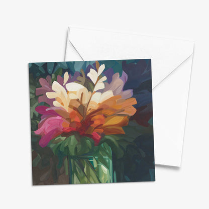 'Jamie' floral art card