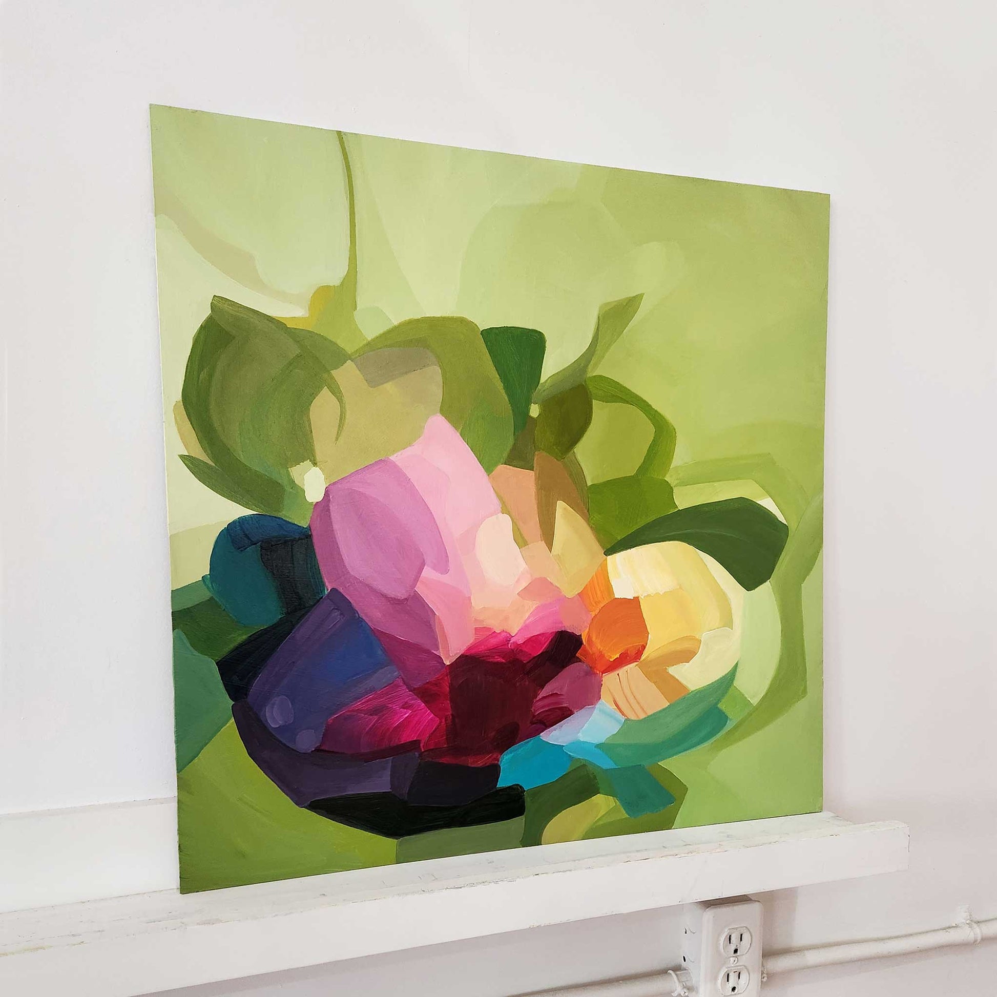 abstract green painting fling smitten