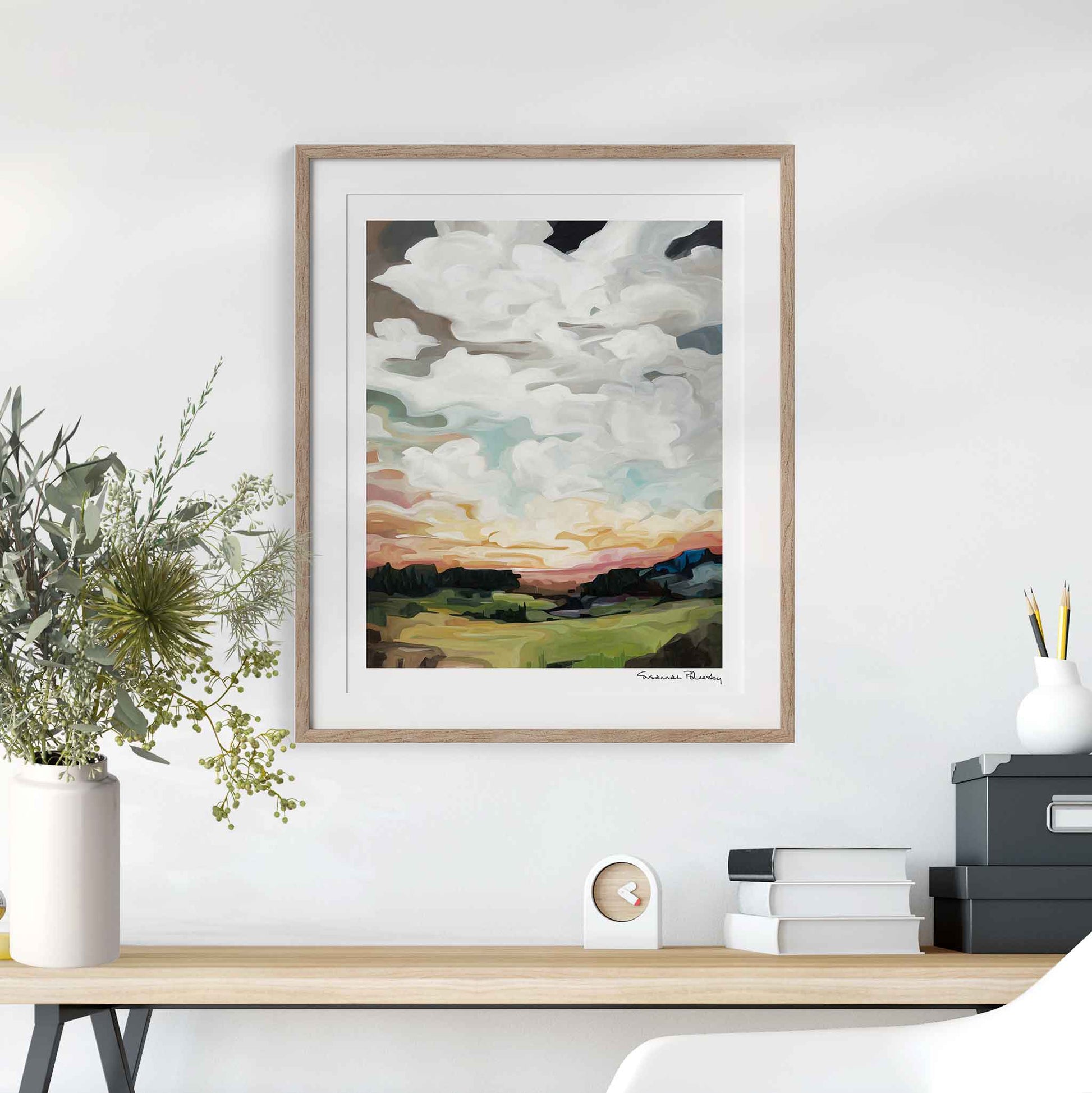abstract landscape painting art print 16x20