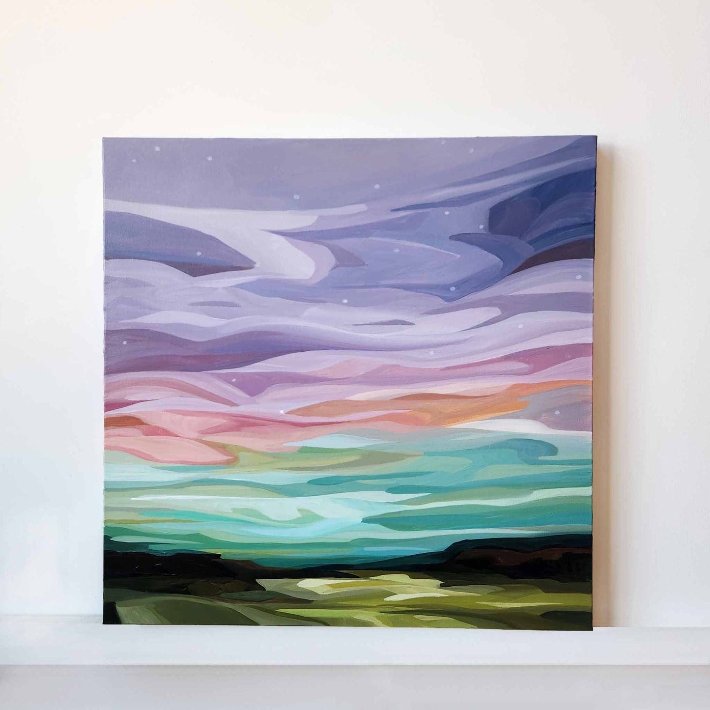 abstract landscape painting pastel sky 24-6