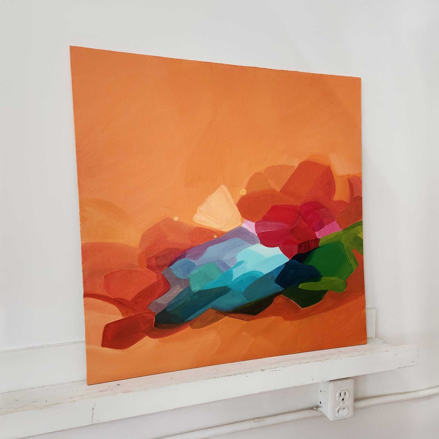 original orange abstract painting crush