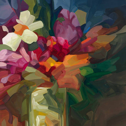 colourful abstract flower painting art print wildthing 2430-1