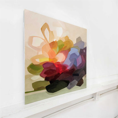 abstract peach purple painting