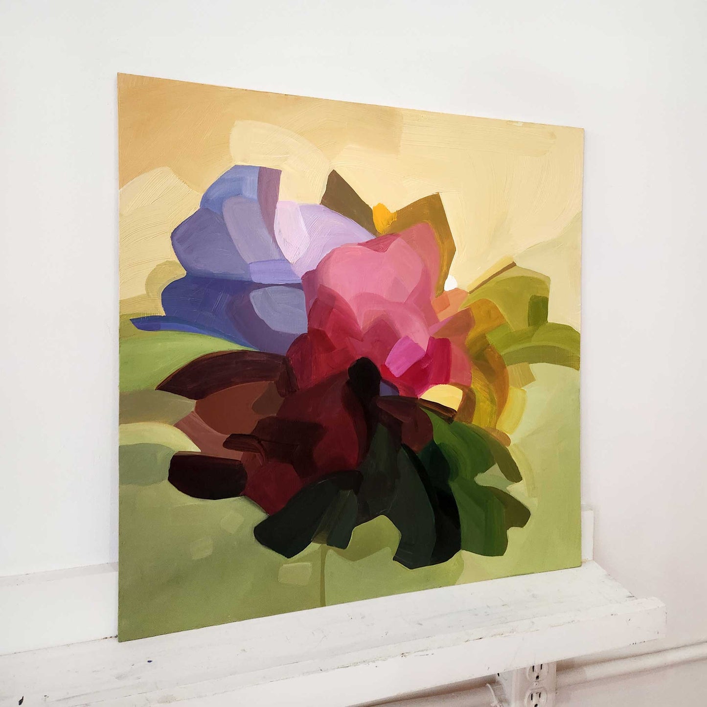 abstract pink and yellow painting honeymoon