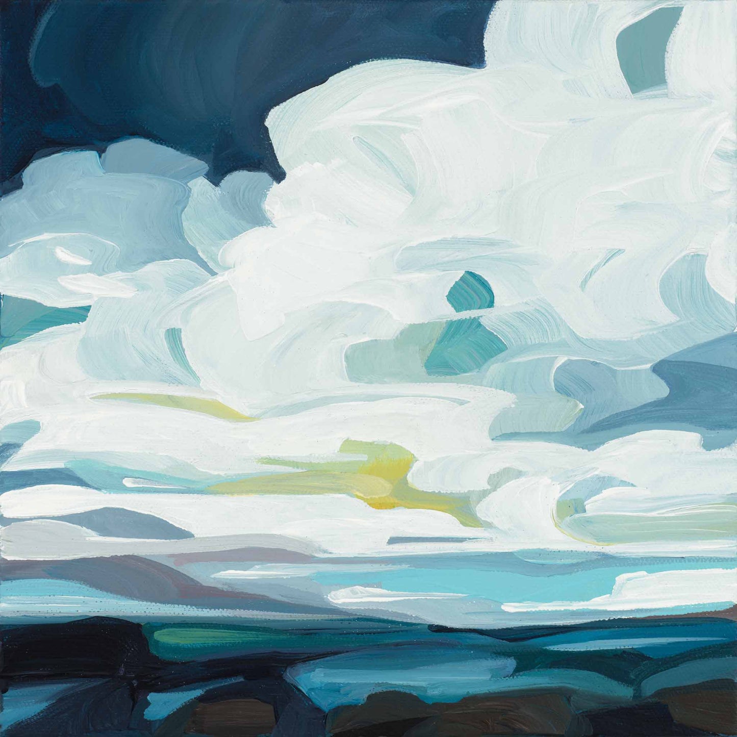 abstract sky painting coastal ocean view