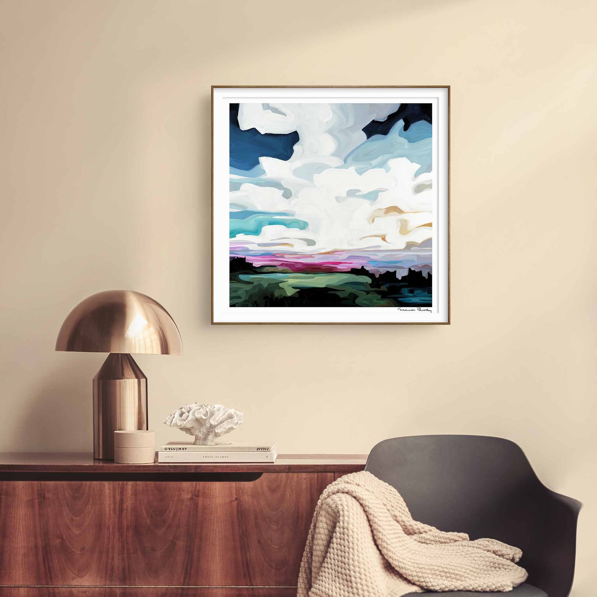 absatract sky painting wall art print 24x24