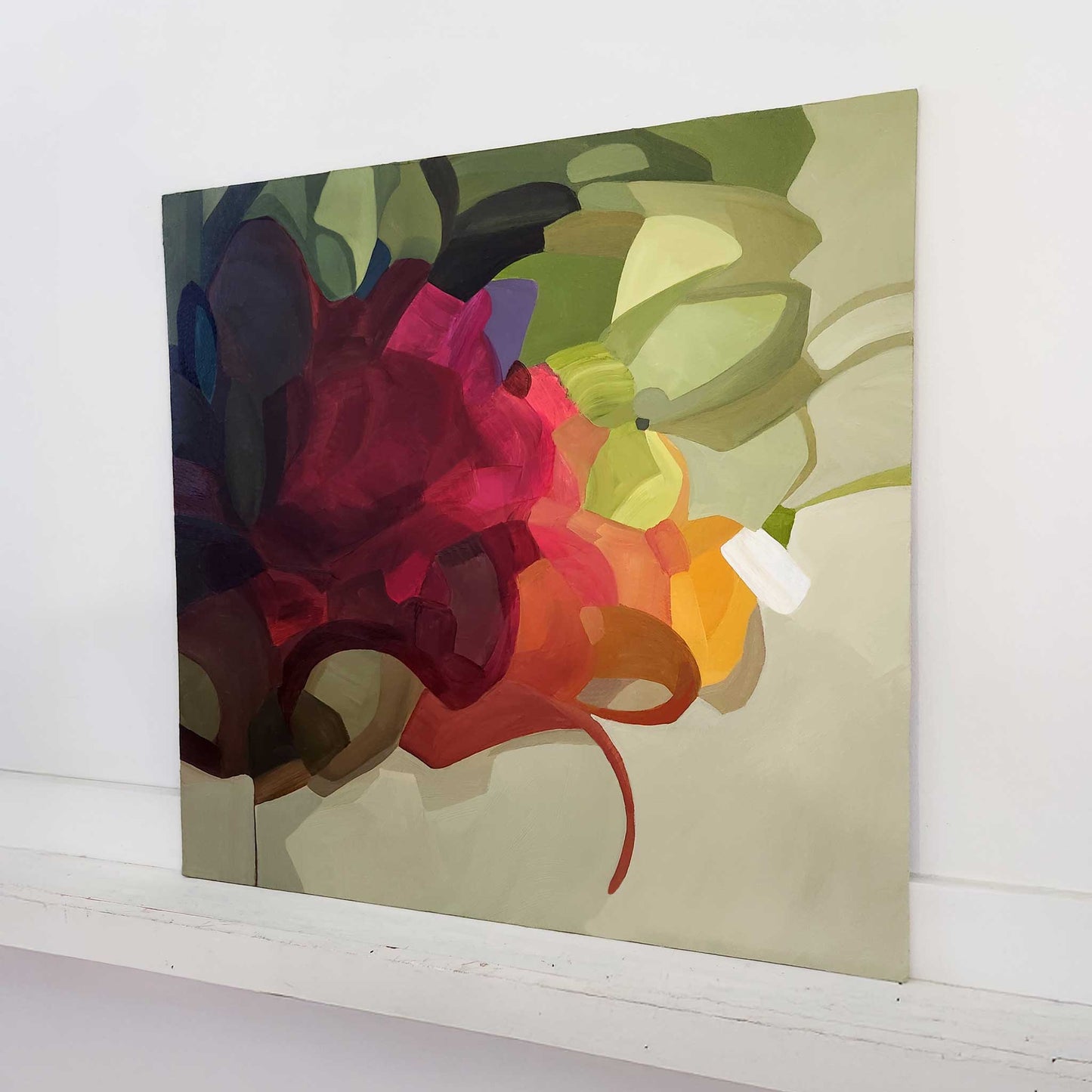 abstract yellow green painting skootch