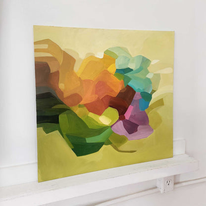 abstract yellow painting sugar sugar