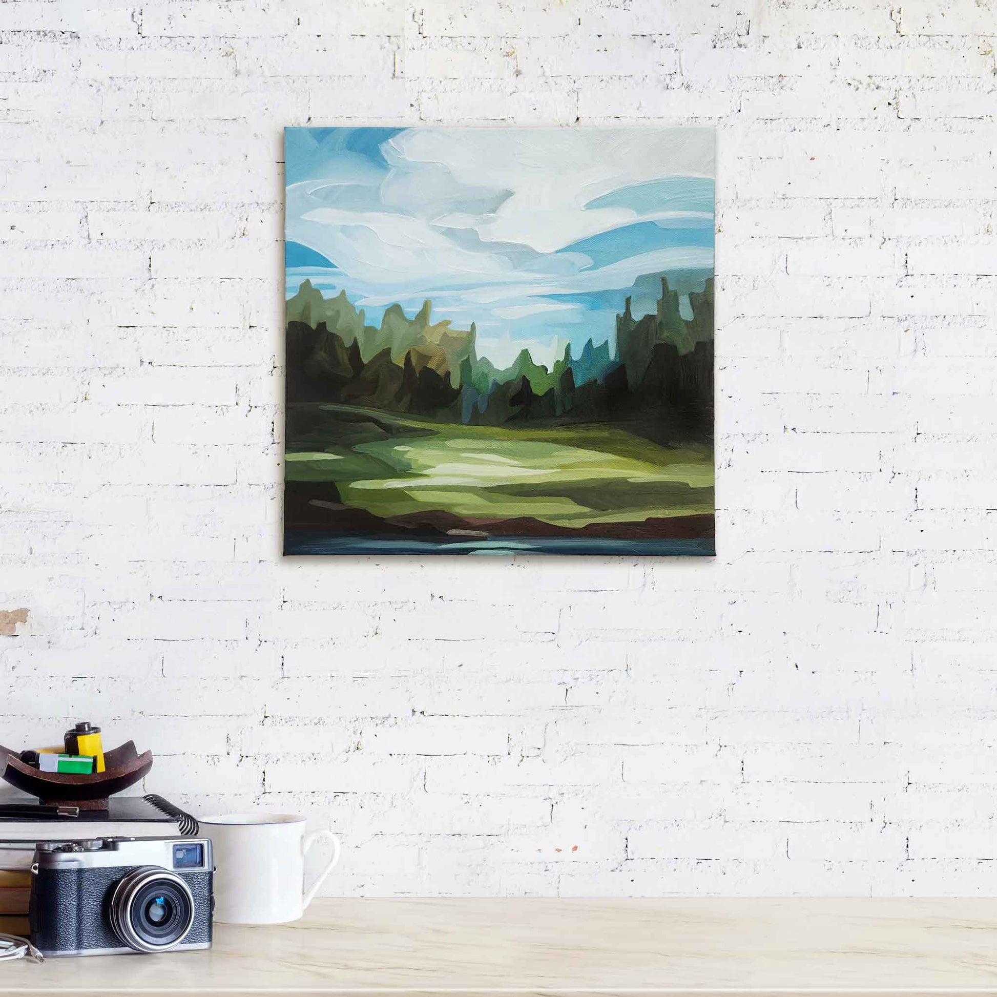 acrylic forest landscape painting 12-8