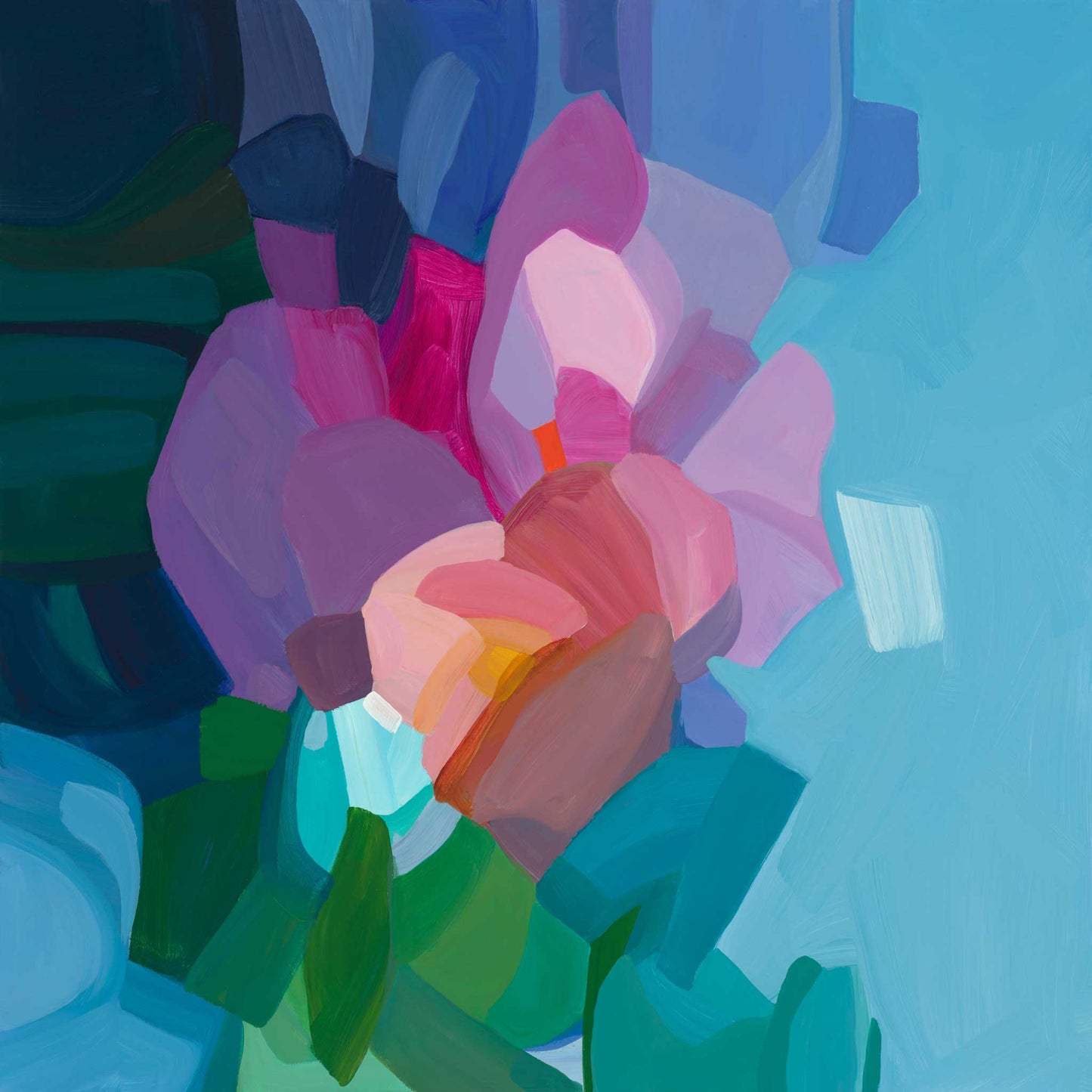 blue absgtract art print jumpstart