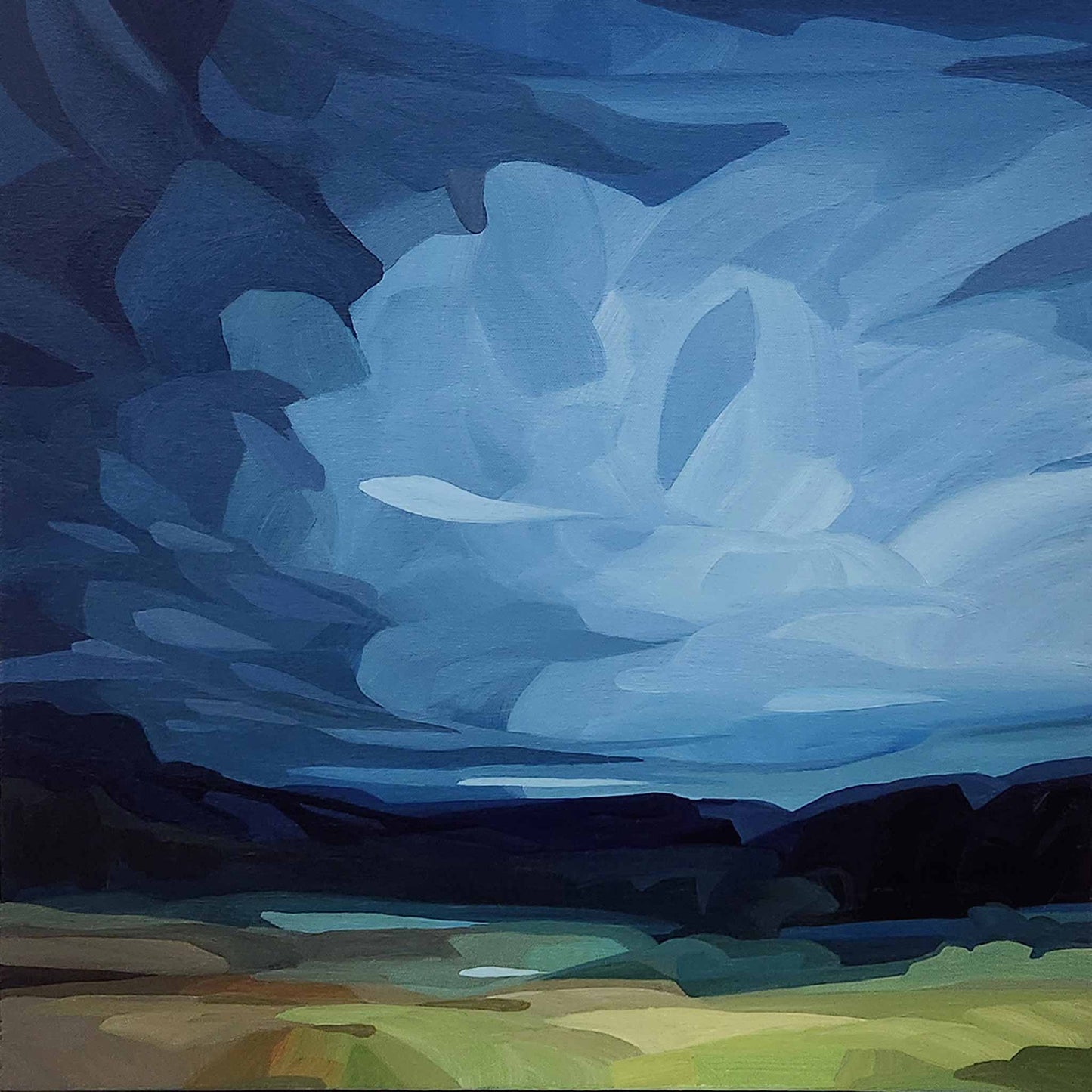 blue abstract sky painting image