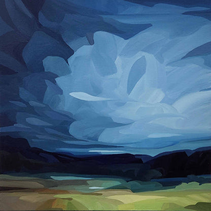 blue abstract sky painting image