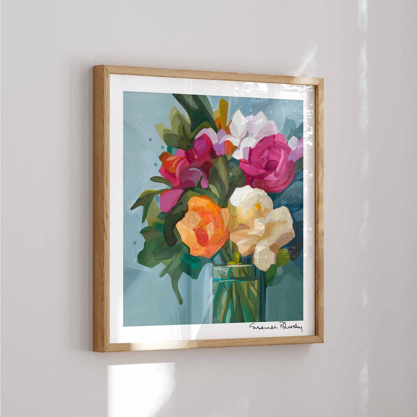 bright floral bouquet art print