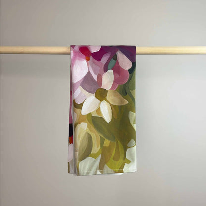 bright floral cotton tea towels