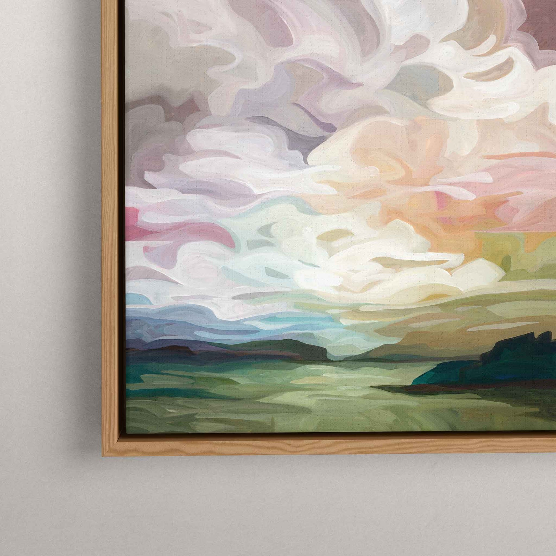 canvas art print pastel abstract sky painting