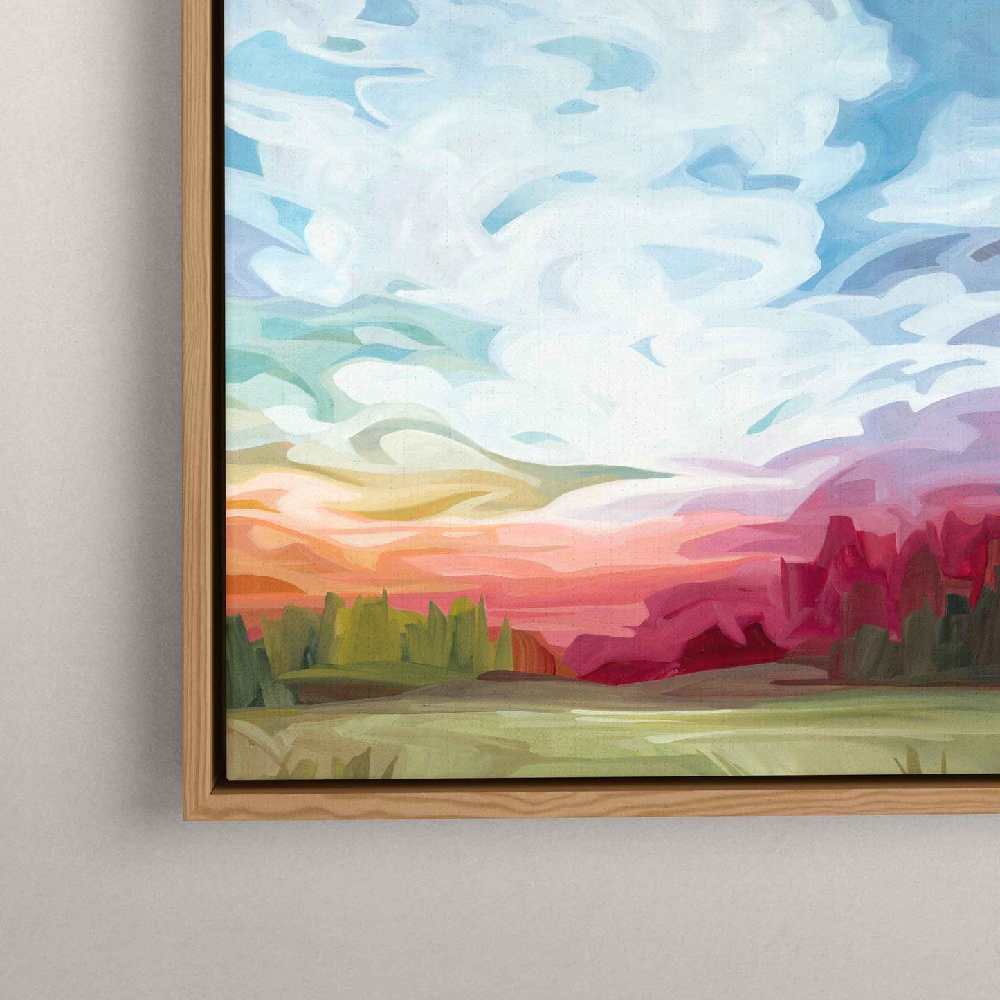 canvas art print rainbow sunrise painting