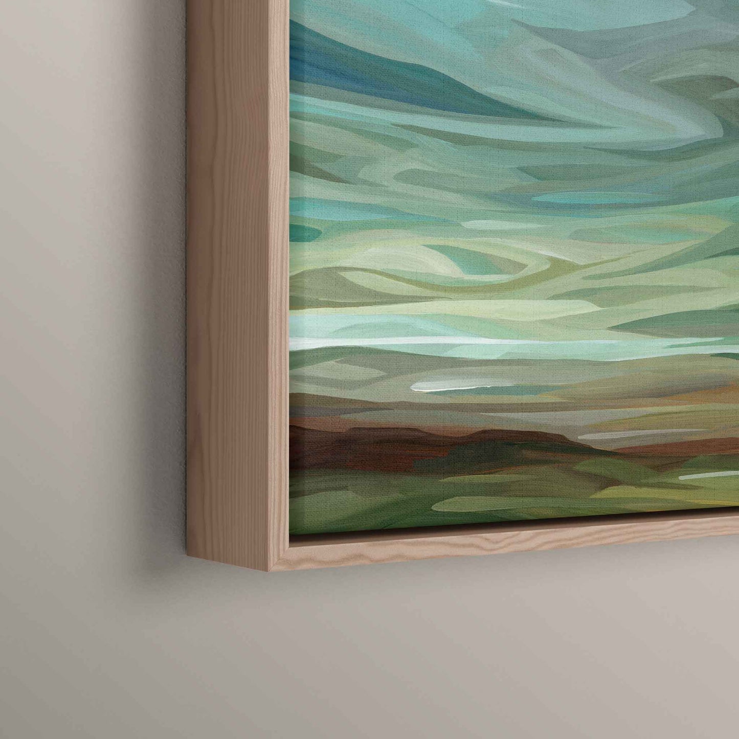 canvas art print sea green abstract sky painting