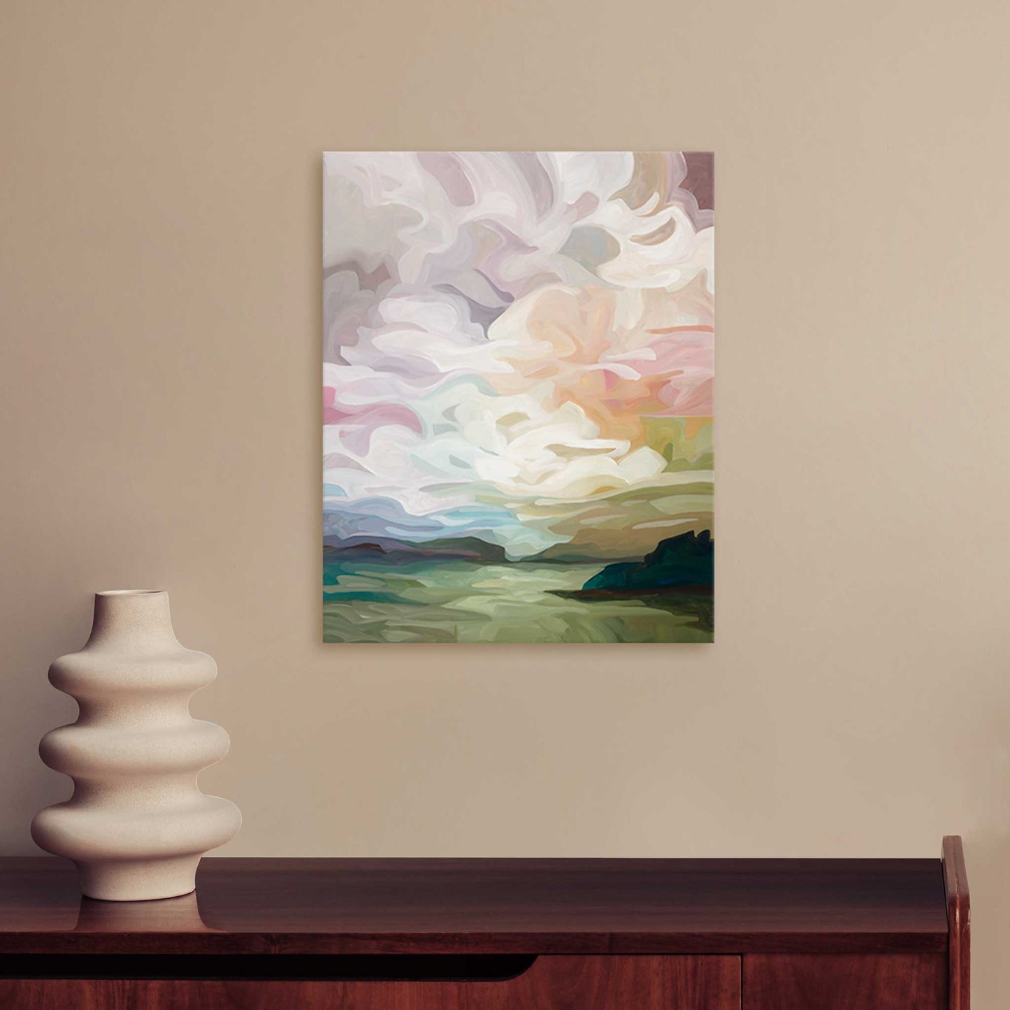 canvas wall all pastel sky panting 16x20